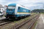 In un grigio 27 maggio 2022 ALEX 223 061 fa una pausa a Schwandorf prima di trainare il prossimo treno veloce verso Hof o Plzen hl.n.