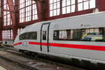 The DB ICE 8011 at Antwerpen Centraal level +1 platform 6.