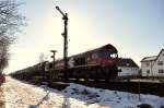 HGK DE no 62 with tank wagons train at Vhringen, January 19th, 2010.