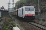 On 11 April 2014 ITL 186 138 readies herself for departure at Bad Schandau with a coal train for Dresden-friedrichstadt.