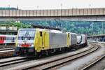 On 20 May 2010 Lokomotion 189 918 -still in DispoLok livery- stands at Kufstein.