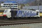 On 4 June 2017 Lokomotion 186 440 gets off an intermodal train at Kufstein to make place for other locos.