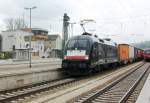 MRCE u2-004 at Treuchtlingen with a BoxXpress container train on 21 May 2010.