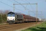 MRCE DE 683 hauls a coal train through Wijchen on 16 March 2016.