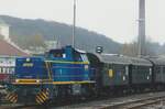 MWB V 2103 hauls a special train into the DGEG Museum of Bochum-Dahlhausen on 17 April 2009.