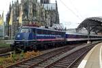 TRI 110 469 hauls a replacement train into Köln Hbf on 23 september 2019, deputising for a brand new -and defect- EMU for national Express.