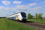 National Express 871 passes through Kaarst Broicherheide on 8 May 2025.