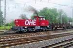 OHE 150004 leaves a nice smoke plume at Celle while shunting in the rain on 1 June 2012.