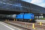 PRESS 204 012 stands at Chemnitz Hbf on 27 May 2025 with a vegetation control train.