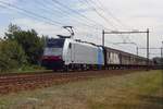 Railpool/LNS 186 448 hauls a mixed freight through Alverna on 9 August 2020.