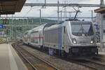 Test ride for RP/BLS 187 004 with DB Fernferkehr IC-2 stock through Brugg AG on 26 May 2019.