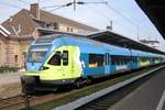 On 6 June 2013 Westfalenbahn ET 017 calls at Osnabrück Obf with a service to Bielefeld.