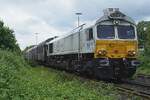 At Duisburg-Sittarderberg, ECR/DB 077 040 hauls the daily steel train to a nearby steel works on 12 May 2026.