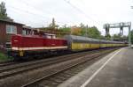 AQRS car train hauled by 204 237 pauses at Hamburg-Harburg on 25 September 2014.
