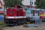 Triangula, ex DR 12 646 stands in the little depot at Benesov u Prahy on 26 September 2025.
