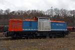 202 330-7 (110 330-8 ex DR), a V 100.1 parked on 04.12.2011 in Betzdorf/Sieg.