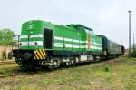 On 28 May 2007 Lok 20 with one coach is seen at the Bw Weimar.