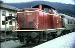 211 023-7 at Bodenmais/Bavarian Forrest, October 1989.