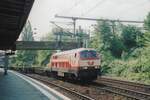 EVB 420.51, an ex DB 216, hauls an empty container train through Hamburg-Harburg on 24 May 2005.