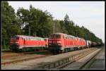 225 084 and 217 011 in Kastl. 9th september 2009.