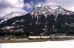 218 399-4 and 218 411-7 at Oberstdorf-Fischen, in March 1980.
