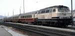 218 436-3 with TEE for special travels at Gaildorf West, May 18th, 1980.