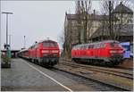 DB V 218 166-7 and 374-7 in Lindau.