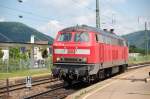 218 161-8 is driving through the station Geislingen/Steige at June 18th, 2008.