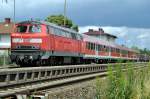 218 161-8 at station Vhringen, July 10th, 2009.
