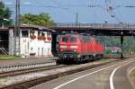 218 163-4 and 218 166-7 at Lindau, August 30th, 2008.
