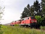 218 434-9 and annother 218 at Neu-Ulm Schweighofen, July 30th, 2009.