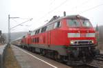 218 495-0 and annother 218 at Urspring, March 12th, 2009.