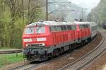 218 499-2 and 218 434-9 with IC  Allgu  at Geislinger Steige, April 20th, 2009.