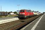 DB 218 380 calls at Niebüll on 18 September 2020.