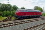 Old style livery for 218 155 at Bad Bentheim on 5 August 2019.