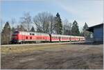 When 218 trains were still pulling/pushing on the Hundsrückbahn - the DB 218 414-1 is waiting to depart in Emmelshausen with its train to Boppard.
Unfortunately I missed or didn't have time to take photos of this scenic railway.

March 18, 2018