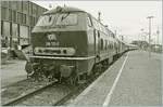 The beautiful NeSA V 218 155-0, finished in an old-style red livery, is stationed in Singen (Htwl).