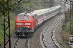 218 499-5 and annother 218 with Intercity train named Allgu at Geislinger Steige, at September 25th, 2010.