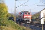 218 439-8 and at the end is pushing 218 436-4 at Vorderdenkental, near to Ulm, Oct. 12th, 2010.
