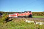 218 439-8 between Urspring and Amstetten, Oct. 12th, 2010.
