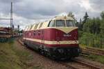 On 21 August 2026 the S�chsisches Eisenbahn Museum at Chemnitz-Hilbersdorf held their half-yearly loco parade on the connecting track betwee nthe railway museum SEM at Chemnitz-Hilbersdorf and the main line between Chemnitz Hbf and Dresden Hbf. They allways do that during their Heizhausfests (March and August) and on 21 August 2026 one of the participants was ITL 118 552 in retro-DR livery.