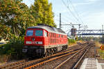 La  Ludmilla  remotorizada 233 572-7 (92 80 1233 572-7 D-DB) de DB Cargo Deutschland AG, anteriormente DB 232 572-8, DR 132 572-9, llega el 20 de septiembre de 2018 como tren vacío (Lz) a la estación principal de Brandenburg an der Havel y continúa hacia el patio de clasificación (Rbf).

La V 300 fue construida en 1978 por LTS (Luhanskyj Teplowosobudiwnyj Sawod, también conocida como Fábrica de Locomotoras  Revolución de Octubre  Lugansk (anteriormente Voroshilovgrad)) bajo el número de fábrica 0832 y entregada como 132 572-9 a la Deutsche Reichsbahn (DR). El 01.01.1992 fue renumerada a DR 232 572-8 y el 01.01.1994 a DB 232 572-8. En 2002 fue reconstruida y remotorizada en el taller de reparaciones de Cottbus con un nuevo motor diésel de cuatro tiempos y doce cilindros tipo 12D49M, tras lo cual fue renumerada el 28.11.2002 a DB 233 572-7.
