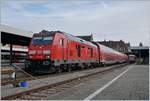The DB V 245 037 with an IRE to Laupheim West in Lindau.