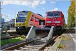 The DB 612 008 and 245 007 in Singen.