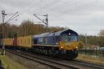 Railtraxx 266 009 enters Venlo with a container train on 6 December 2025.