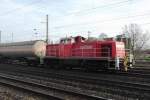 Tank train headed by 294 791 calls at Oberhausen Osterfeld Sd on 7 January 2014.

