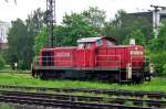 On 9 April 2014 DB 294 793 runs light at Oberhausen Osterfeld Süd.