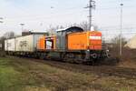 Bocholter Eisenbahn 295 057 shunts at Emmerich on Thursday 9 February 2023.