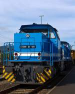 Front View - The G1206-SP-022 SLG - Spitzke Logistik GmbH parked on 02.09.2012 at ICE Station Montabaur.