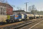 Alpha Trains/LOCON 1505 passes through Köln SÜd on 20 January 2017.